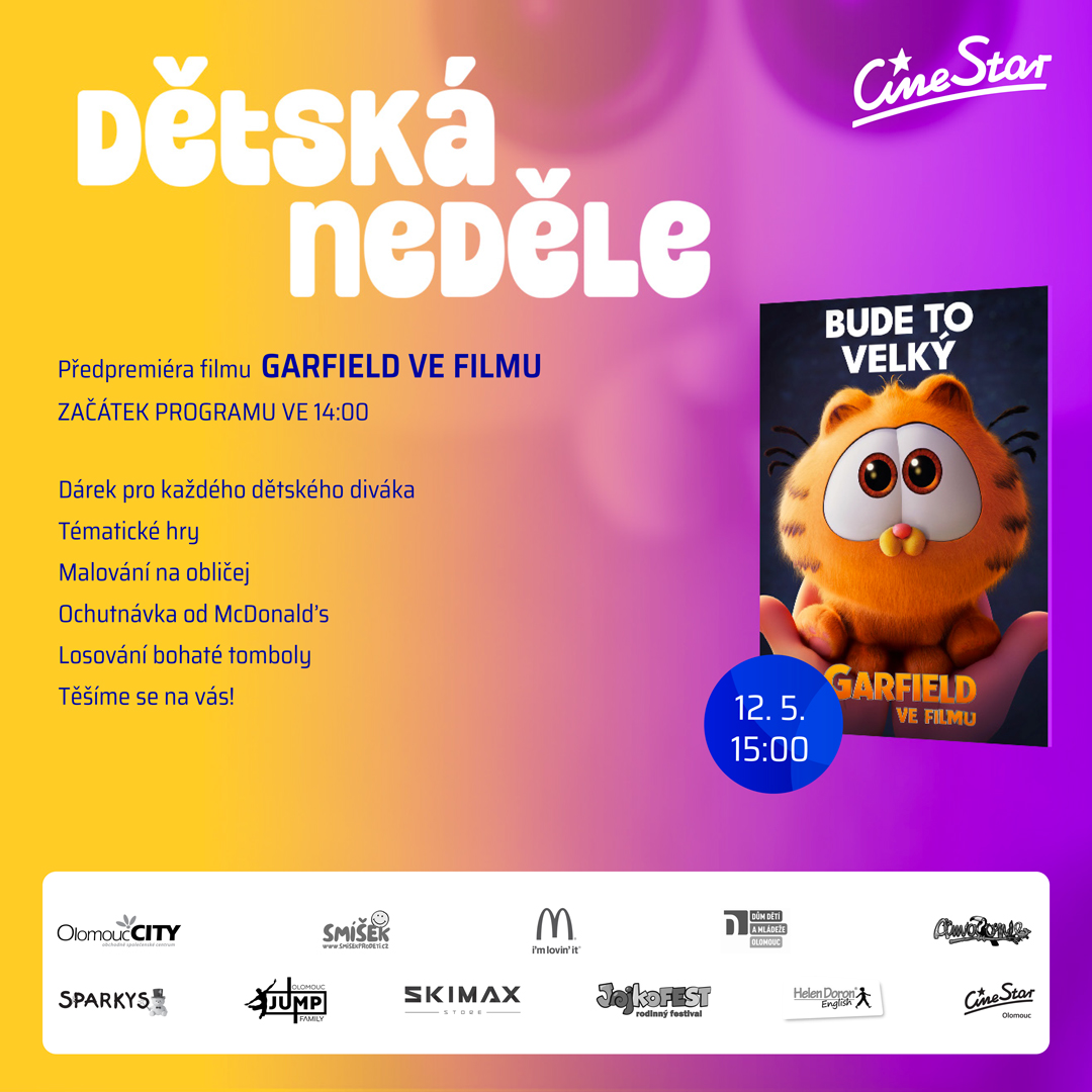 Dětská neděle s filmem Garfield ve filmu